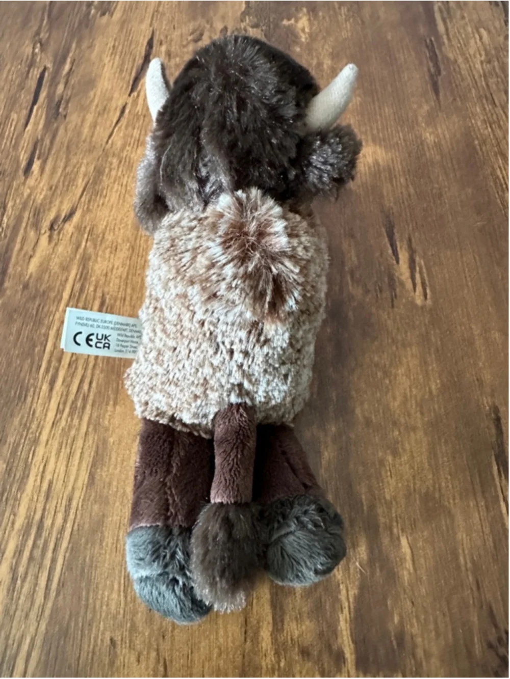 Wild Republic Bison Slap Bracelet Plush Buffalo Stuffed Animal Brown